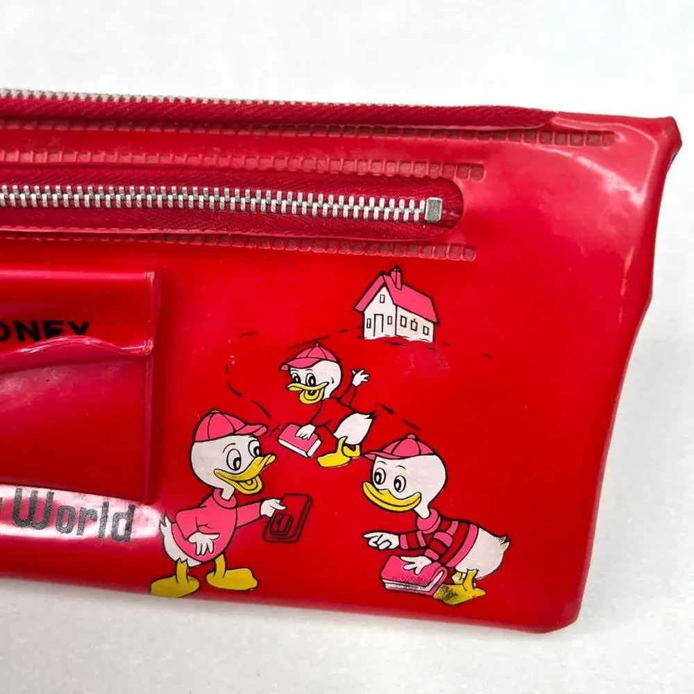 Vintage Walt Disney World Lunch Money Zip Pouch Huey, Dewey, Louie